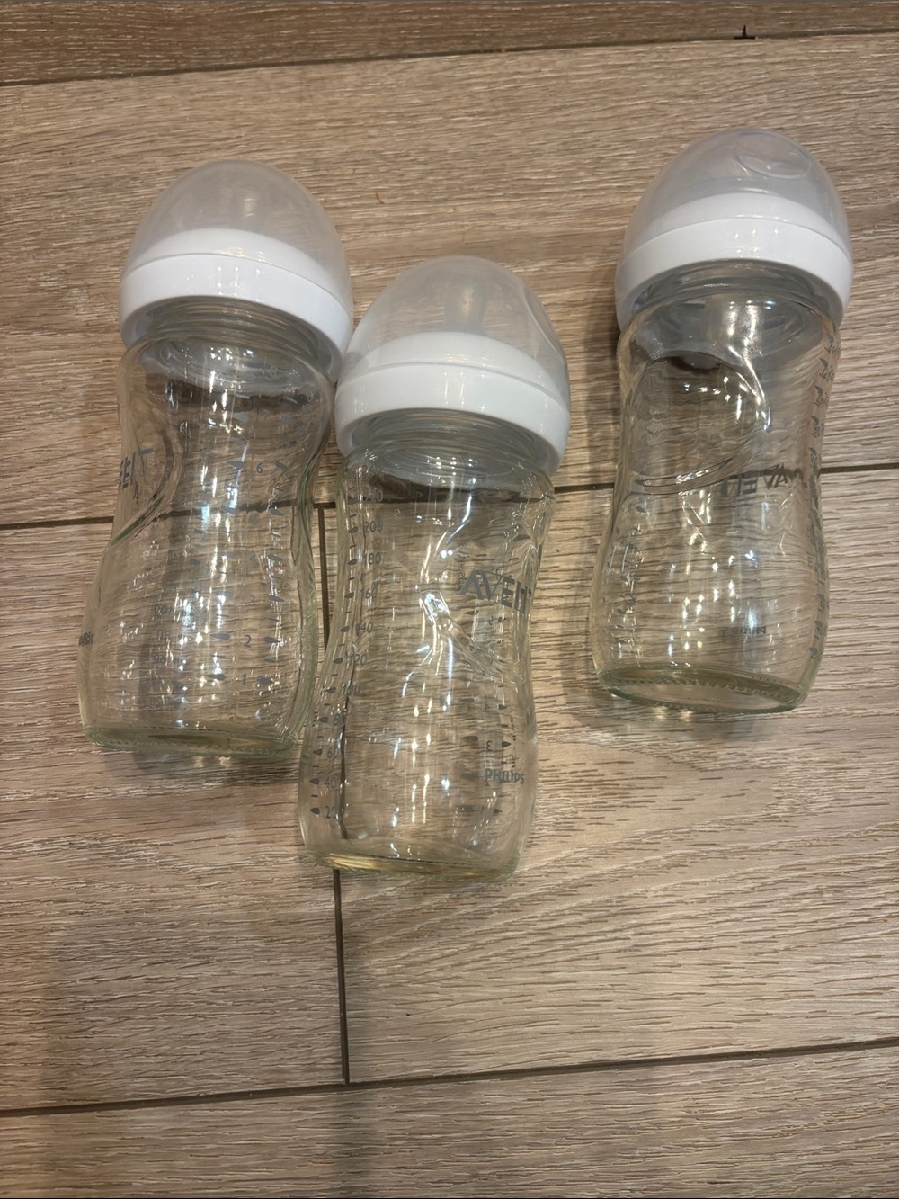Avent 8oz Clear Glass Baby Bottles - Pack of 3